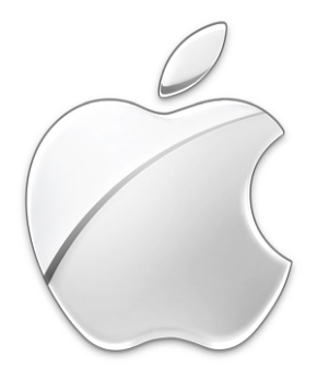 Image of Apple's logo in silver